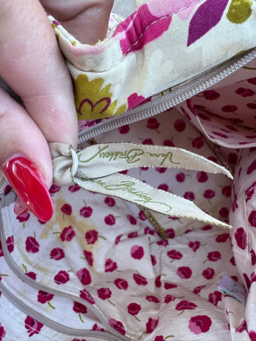 Vera Bradley Make Me Blush (Retired) Double Handle Shoulder Handbag Tote Bag - Picture 5 of 7